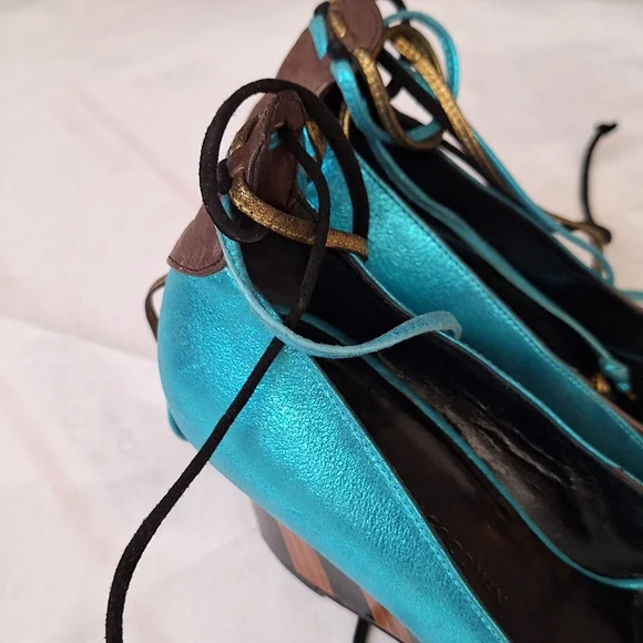 Georgina Goodman Wedge Sandals 37/7 - Picture 5 of 11